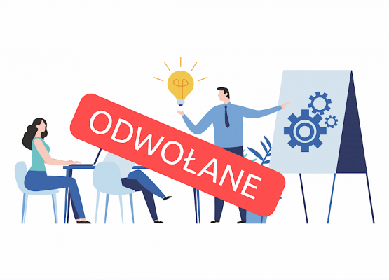 grafika z napisem odwołane grafika